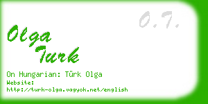 olga turk business card